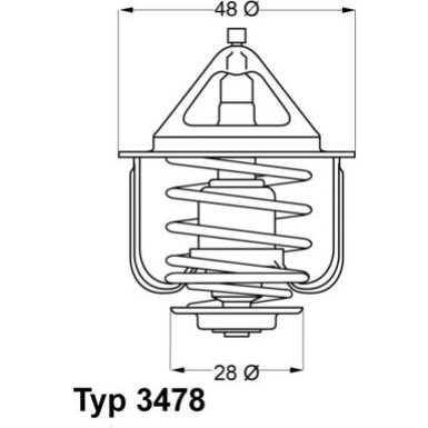 Wahler | Thermostat, Kühlmittel | 3478.82D