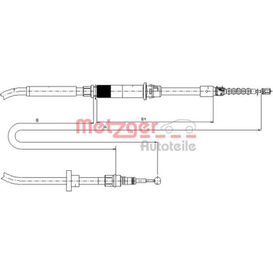 Metzger | Seilzug, Feststellbremse | 10.7484