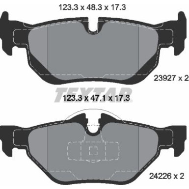 Textar | Bremsbelagsatz, Scheibenbremse | 2392701