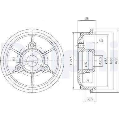 Delphi | Bremstrommel | BFR267