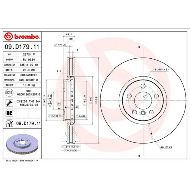 Brembo | Bremsscheibe | 09.D179.11