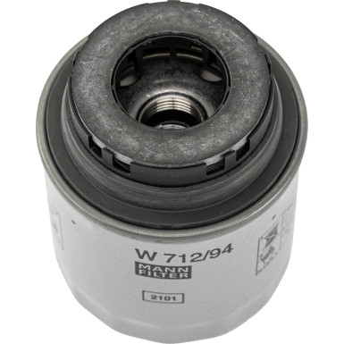 MANN-FILTER W 712/94 Ölfilter 3/4-16 UNF-1B, mit zwei Rücklaufsperrventilen, Anschraubfilter