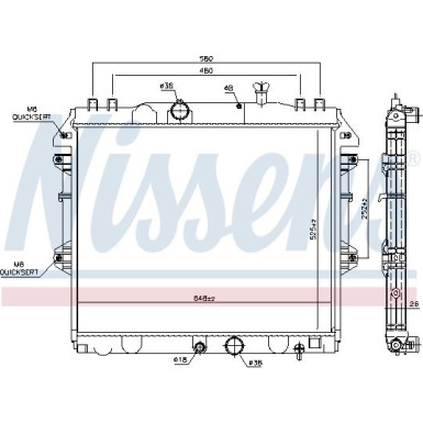 Nissens | Kühler, Motorkühlung | 646807