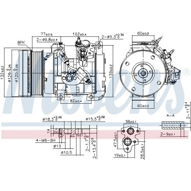 Nissens | Kompressor, Klimaanlage | 890153