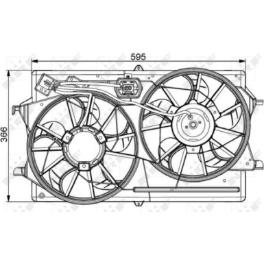 NRF | Lüfter, Motorkühlung | 47061