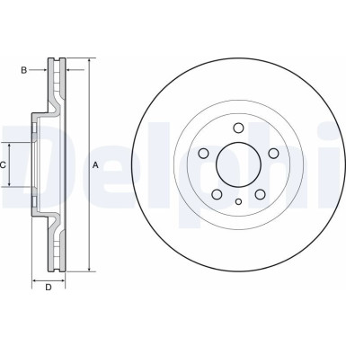 Delphi | Bremsscheibe | BG4654C