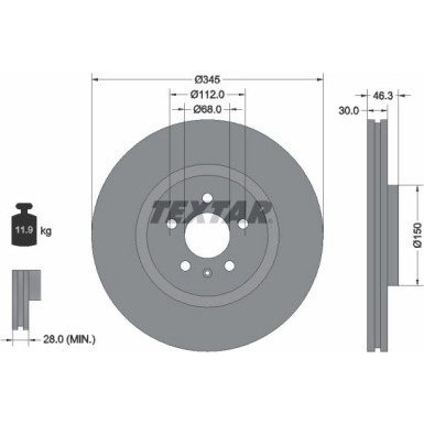 Textar | Bremsscheibe | 92143903