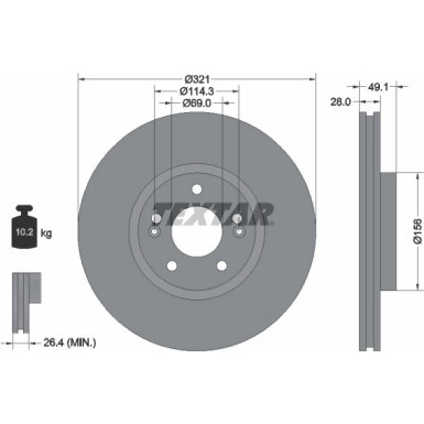 Textar | Bremsscheibe | 92166003