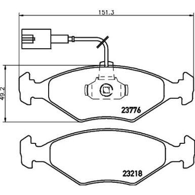 Hella | Bremsbelagsatz, Scheibenbremse | 8DB 355 008-811