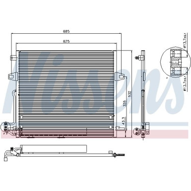 Nissens | Kondensator, Klimaanlage | 940066