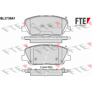 FTE | Bremsbelagsatz, Scheibenbremse | 9010952