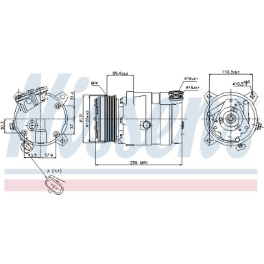 Nissens | Kompressor, Klimaanlage | 89062