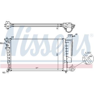 Nissens | Kühler, Motorkühlung | 63512A