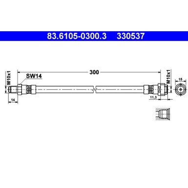 ATE | Bremsschlauch | 83.6105-0300.3