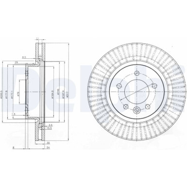 Delphi | Bremsscheibe | BG9006C