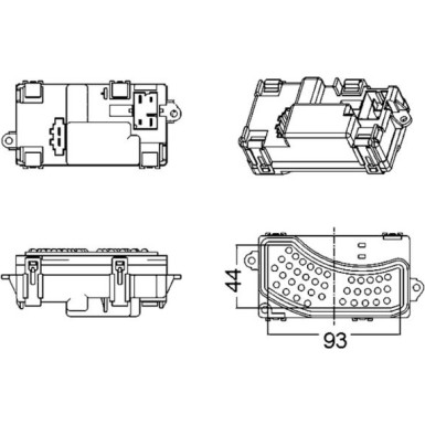 Mahle | Regler, Innenraumgebläse | ABR 5 000S