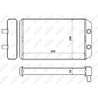 NRF | Wärmetauscher, Innenraumheizung | 53562
