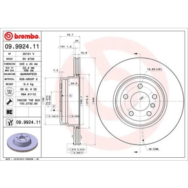 Brembo | Bremsscheibe | 09.9924.11