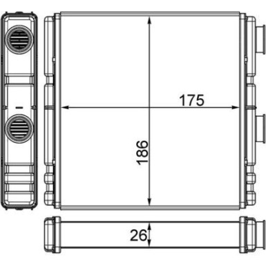 Mahle | Wärmetauscher, Innenraumheizung | AH 262 000S