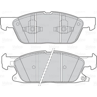 Valeo | Bremsbelagsatz, Scheibenbremse | 601588