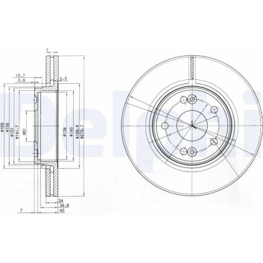 Delphi | Bremsscheibe | BG3733