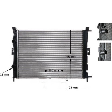 Mahle | Kühler, Motorkühlung | CR 1690 000S