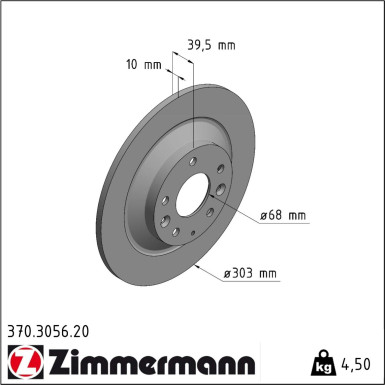 Zimmermann | Bremsscheibe | 370.3056.20