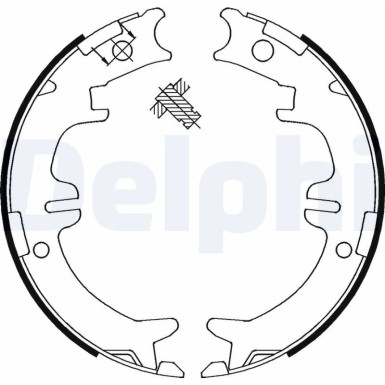 Delphi | Bremsbackensatz, Feststellbremse | LS1892