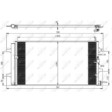 NRF | Kondensator, Klimaanlage | 350069