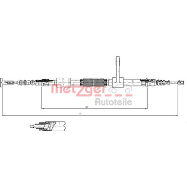 Metzger | Seilzug, Feststellbremse | 251.34