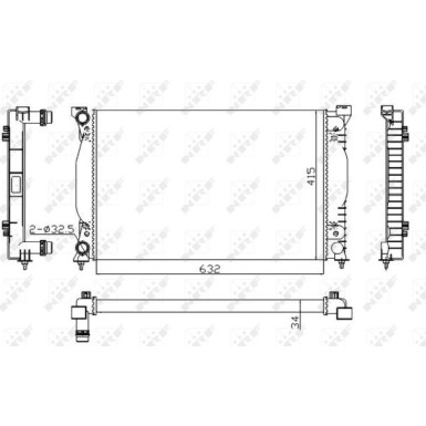 NRF | Kühler, Motorkühlung | 50539A