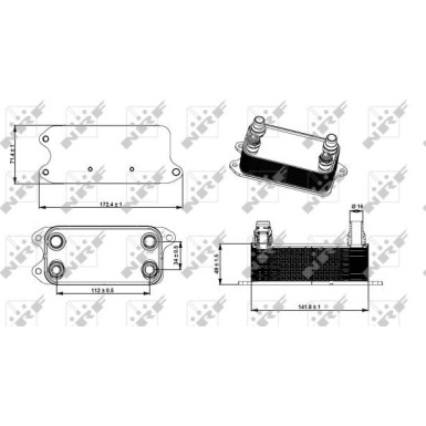 NRF | Ölkühler, Automatikgetriebe | 31275