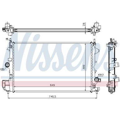 Nissens | Kühler, Motorkühlung | 61914A