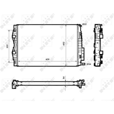 NRF | Kühler, Motorkühlung | 53843