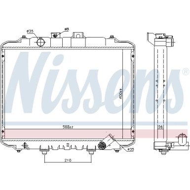 Nissens | Kühler, Motorkühlung | 67015