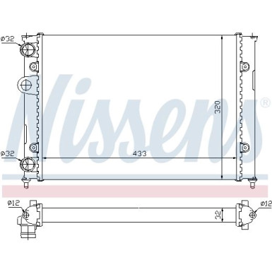 Nissens | Kühler, Motorkühlung | 651851