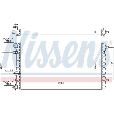 Nissens | Kühler, Motorkühlung | 65228