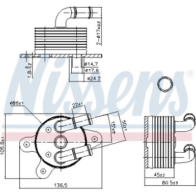 Nissens | Ölkühler, Automatikgetriebe | 90842