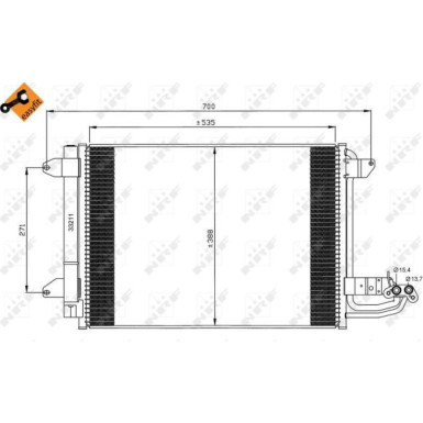 NRF | Kondensator, Klimaanlage | 35520