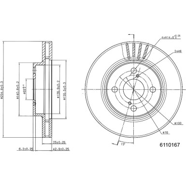 Metzger | Bremsscheibe | 6110167