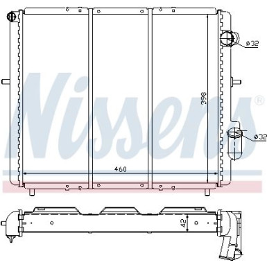 Nissens | Kühler, Motorkühlung | 639461