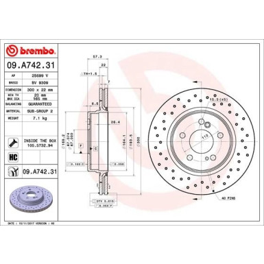 Brembo | Bremsscheibe | 09.A742.31