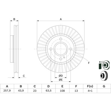 BOSCH | Bremsscheibe | 0 986 479 566