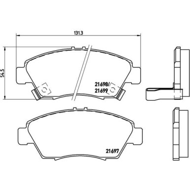 Brembo | Bremsbelagsatz, Scheibenbremse | P 28 024