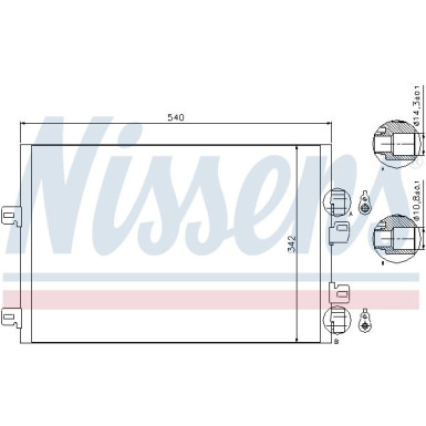 Nissens | Kondensator, Klimaanlage | 94745