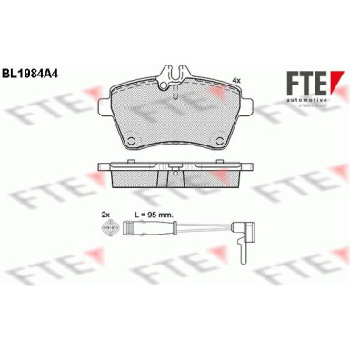 FTE | Bremsbelagsatz, Scheibenbremse | 9010573