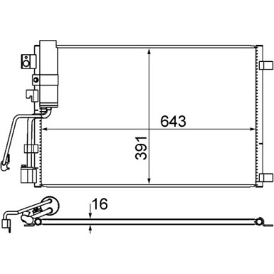 Mahle | Kondensator, Klimaanlage | AC 605 000S