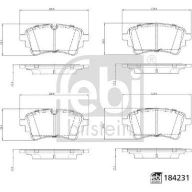FEBI BILSTEIN 184231 Bremsbeläge