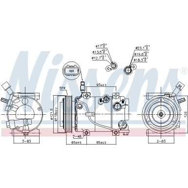 Nissens | Kompressor, Klimaanlage | 890640