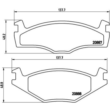 Brembo | Bremsbelagsatz, Scheibenbremse | P 85 012